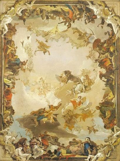 Giovanni Battista Tiepolo Allegory of the Planets and Continents France oil painting art